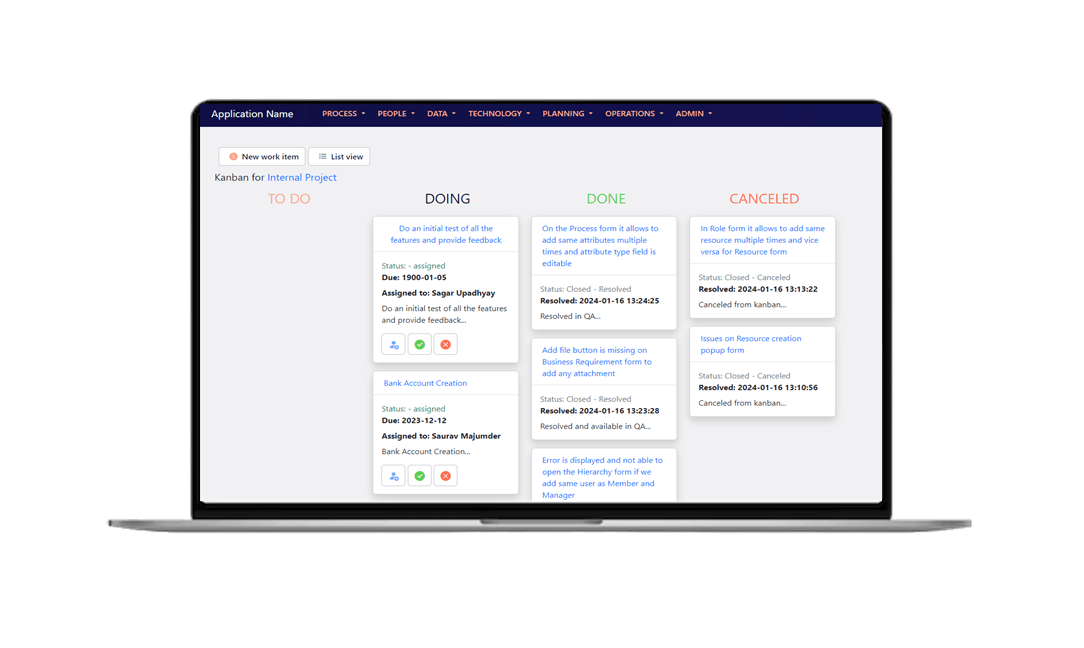 Computer kanban